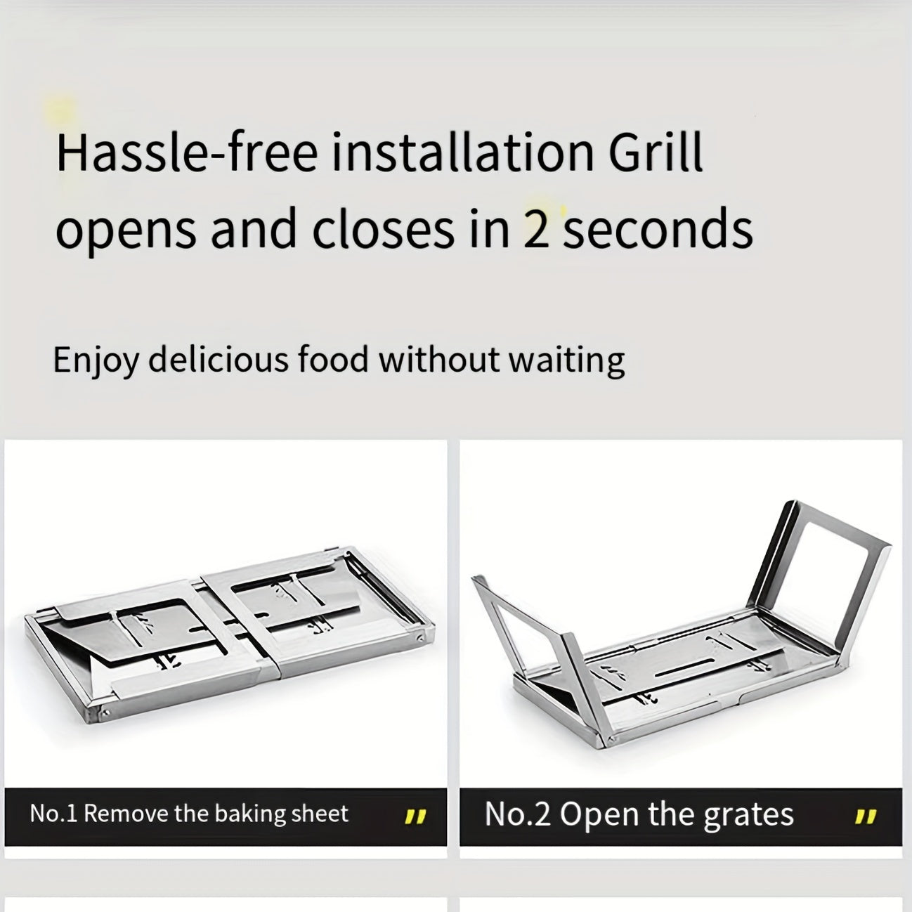 Stainless Steel Outdoor Charcoal Grill Set with Folding Skewer Stove for BBQ and Household Use