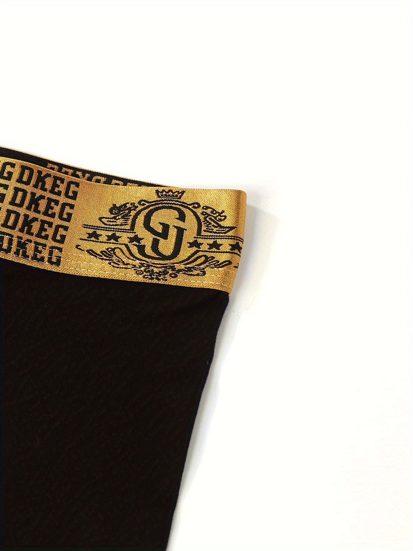 Pack de 4 pantalones cortos suaves para hombre en negro y dorado, viscosa y elastano, casual