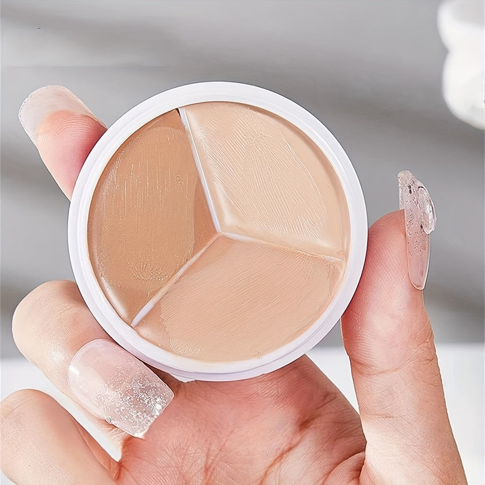 Tricolor Concealer Cover Foundation Palette Waterproof Full Coverage Moisturizing