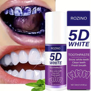 Unisex 30ml 5D Purple Vacuum Lock Fresh Toothpaste Bright Teeth Stain-Free