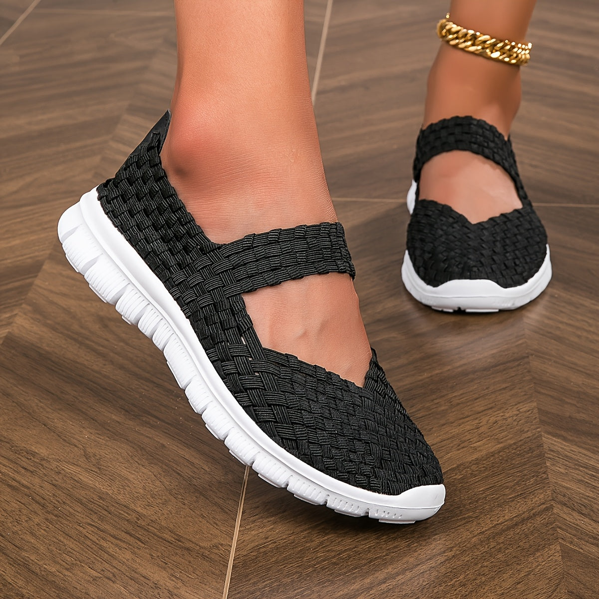 Women's Slip-On Shoes Colorful Beaded Flat Comfort Footwear