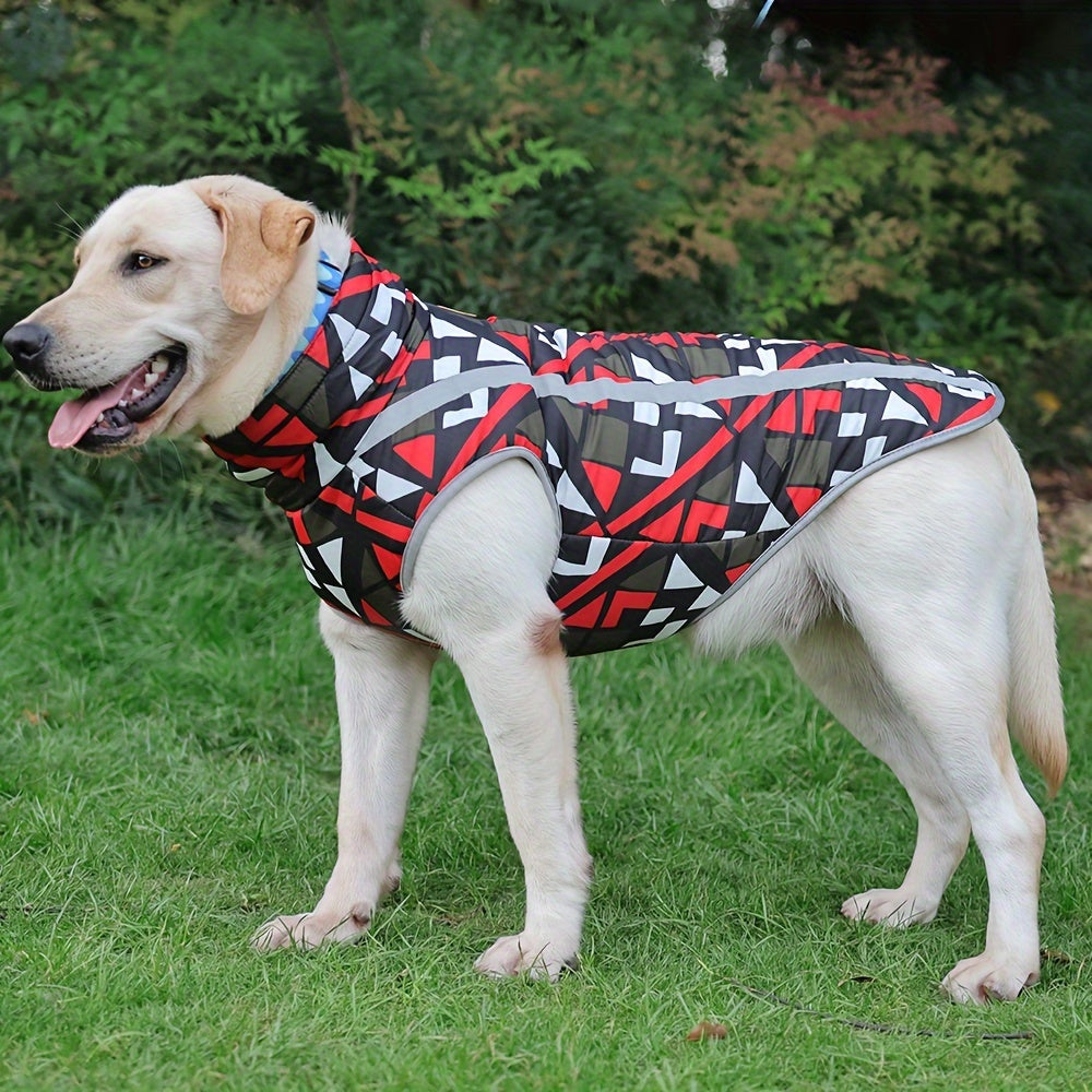 Waterproof Windproof Dog Jacket with Reflective Strips for All Breed Sizes
