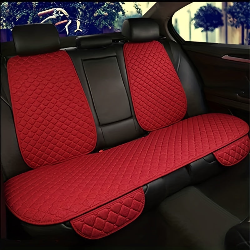 Funda de asiento de coche transpirable de lino, protector de respaldo trasero, absorbe la humedad