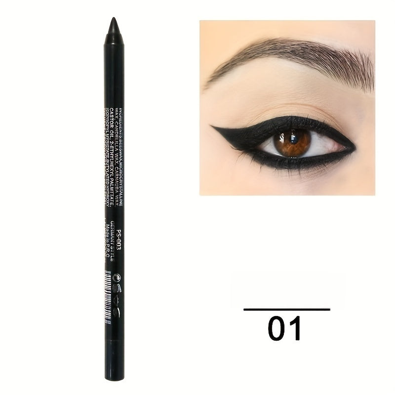 Women's Waterproof Eyeliner Pencil Long-Lasting Smudge-Proof Glitter