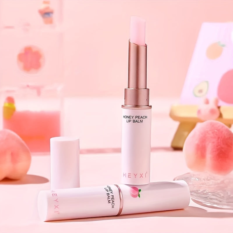 Bálsamo labial de durazno para mujer, hidratante y humectante, mascarilla para labios, regalo