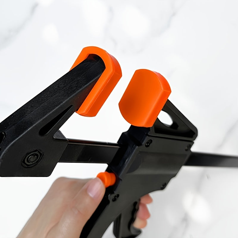 4-Piece Quick-Release F-Type Clamp Set with Adjustable 4-Inch Ratchet Bars for Woodworking and Metal Projects