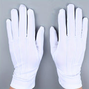 Unisex White Leather Gloves for Men and Women for Security Driving and Formal Wear
