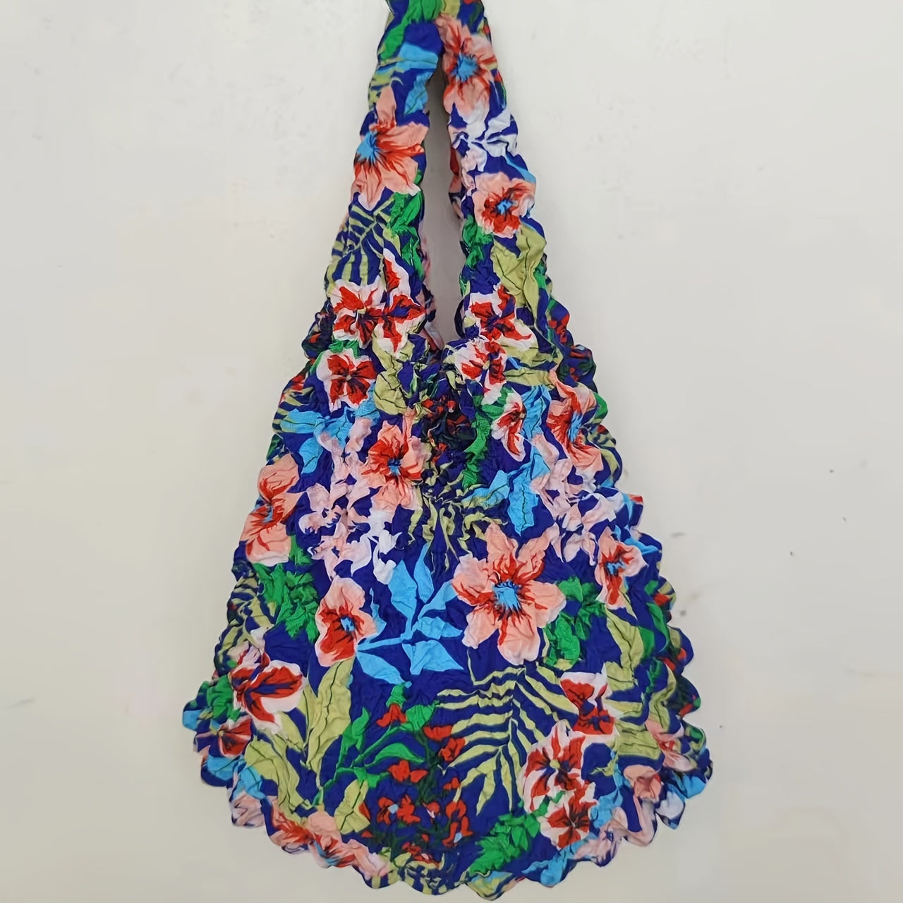 Gul naqshli qayta ishlatiladigan oziq-ovqat to'plami, cho'ziladigan sumka, xarid qilish uchun yelka sumkasi, qisqaradigan saqlash sumkasi, ayollar uchun mukammal sovg'a, xarid qilish va sayohat uchun ideal, ajoyib oshxona tashkilotchisi va aksessuar.