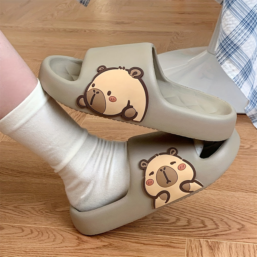 Unisex EVA Bear Slides Summer Non-Slip Casual Indoor Outdoor Slippers