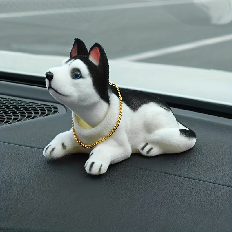 Dog Car Dashboard Decor Resin Pet Figurine Creative Vehicle Accessory