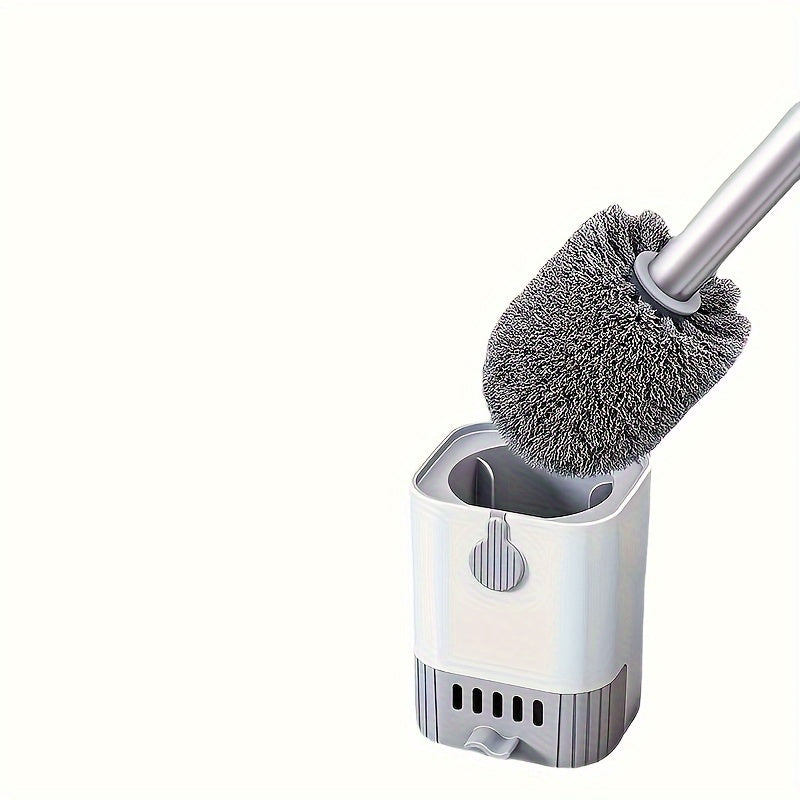 Wall-Mounted Toilet Brush Set with Flexible Handle for Bathroom Cleaning