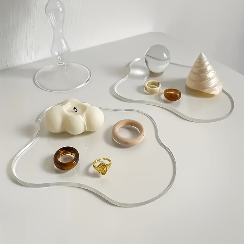 Akril bulut shaklidagi coaster zargarlik buyumlarini namoyish qilish va chashka matlari ta'til uchun