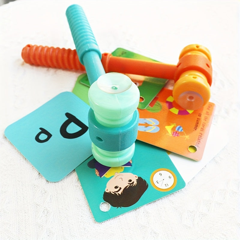 Dual-Sided Suction Cup Hammer for Educational Phonics Word Cards Classroom Learning Toy