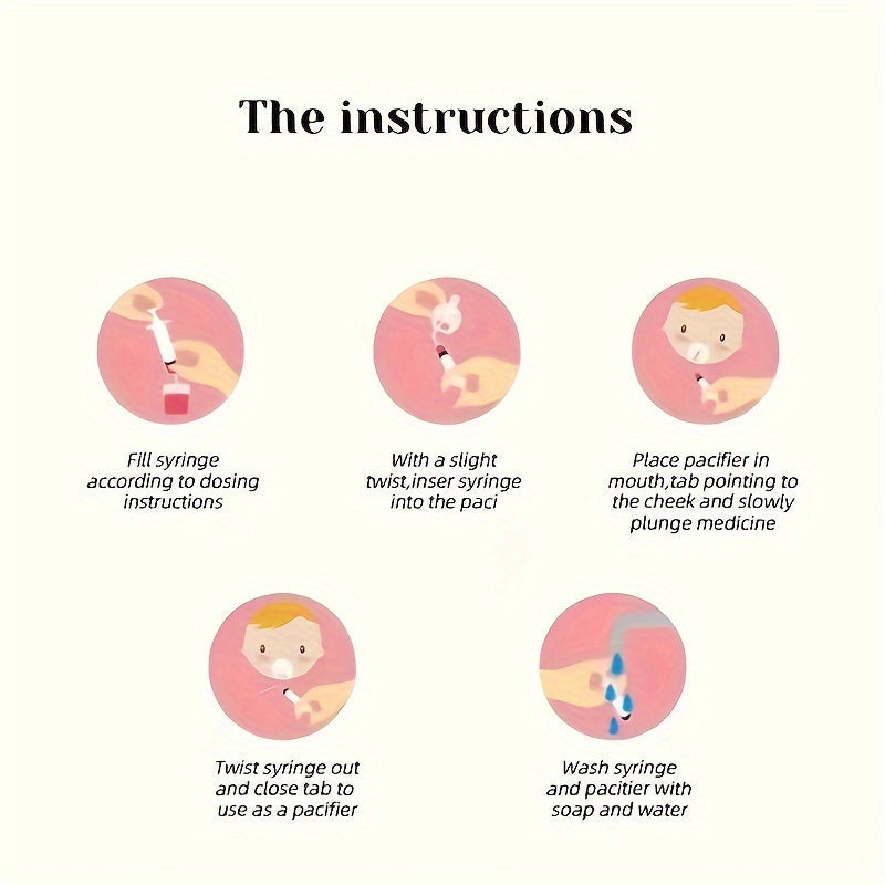 Baby Medicine Dispenser Silicone Liquid Syringe for Newborns and Toddlers