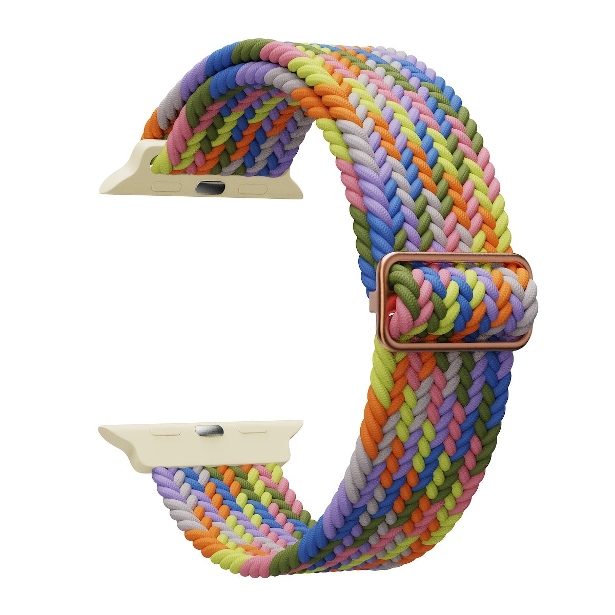 Correa de reloj inteligente trenzada de nylon elástica multicolor para IWatch