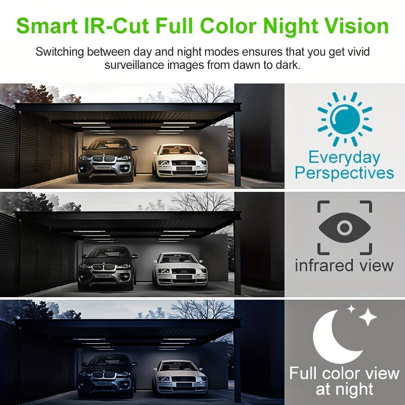 Wireless Solar Security Camera Waterproof with Motion Detection Night Vision Two-Way Audio