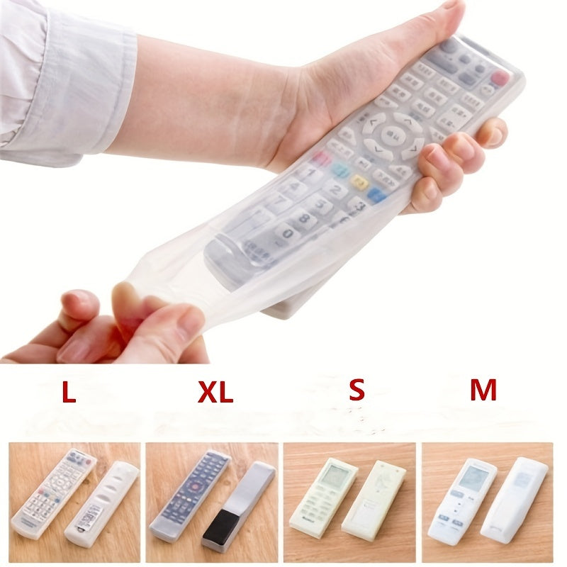 Transparent Silicone Remote Control Cover Waterproof Elastic for TV and AC Remotes