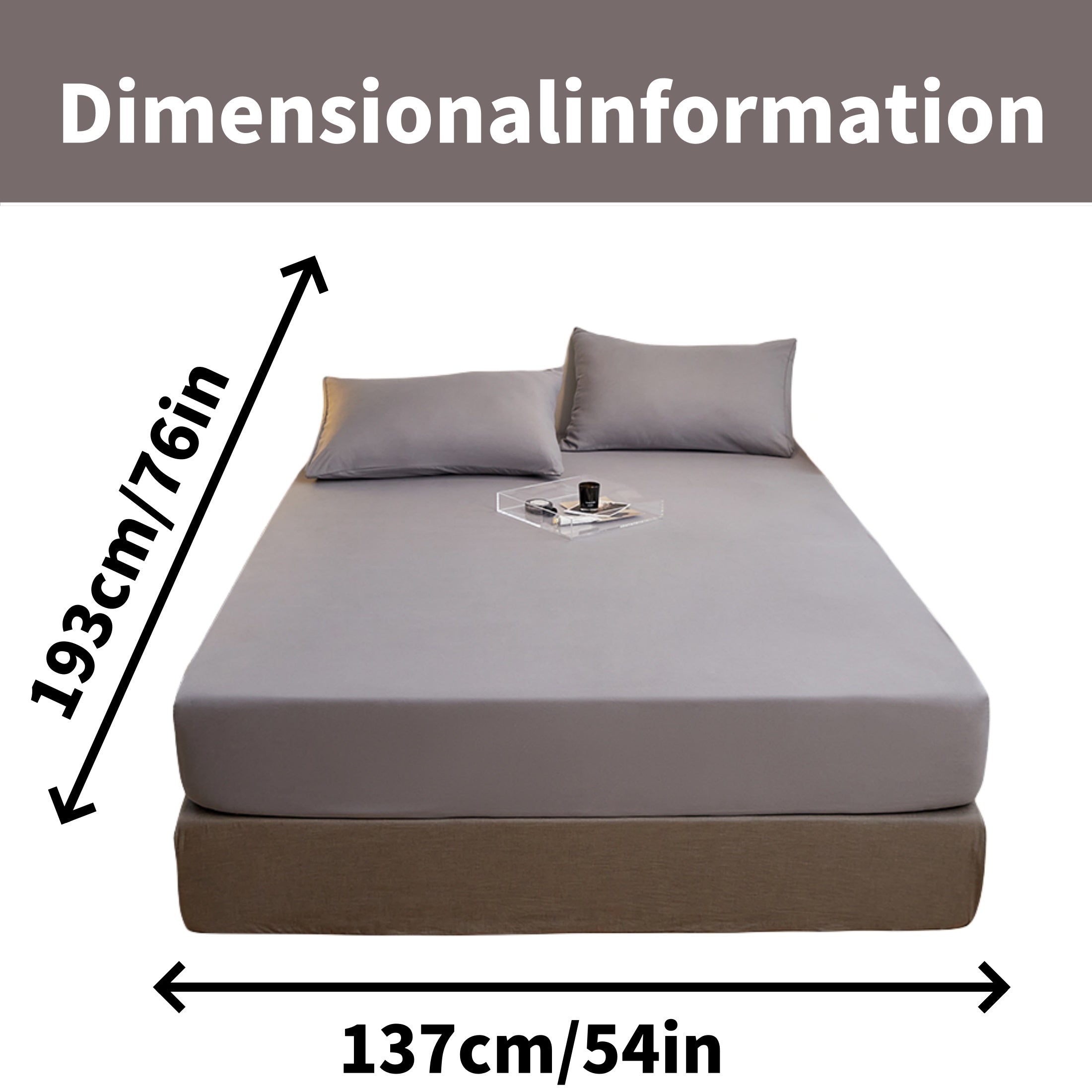 Juego de sábanas ajustadas de poliéster cepillado con 2 fundas de almohada, con bolsillo profundo, ropa de cama