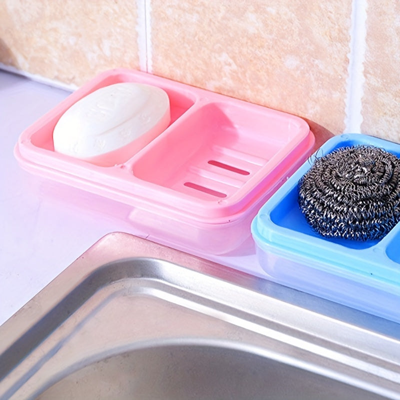 Dispensador de jabón de doble rejilla con tapa para accesorios de baño