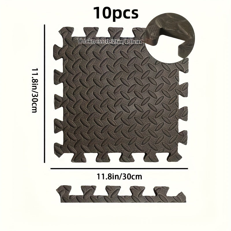 Foam Play Mats 10-Pack for Children Non-Slip Waterproof Climbing 30cm x 30cm