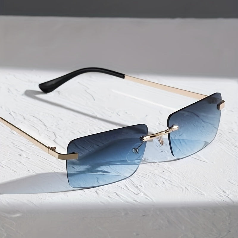 Men's Rimless Metal Glasses for Casual Wear