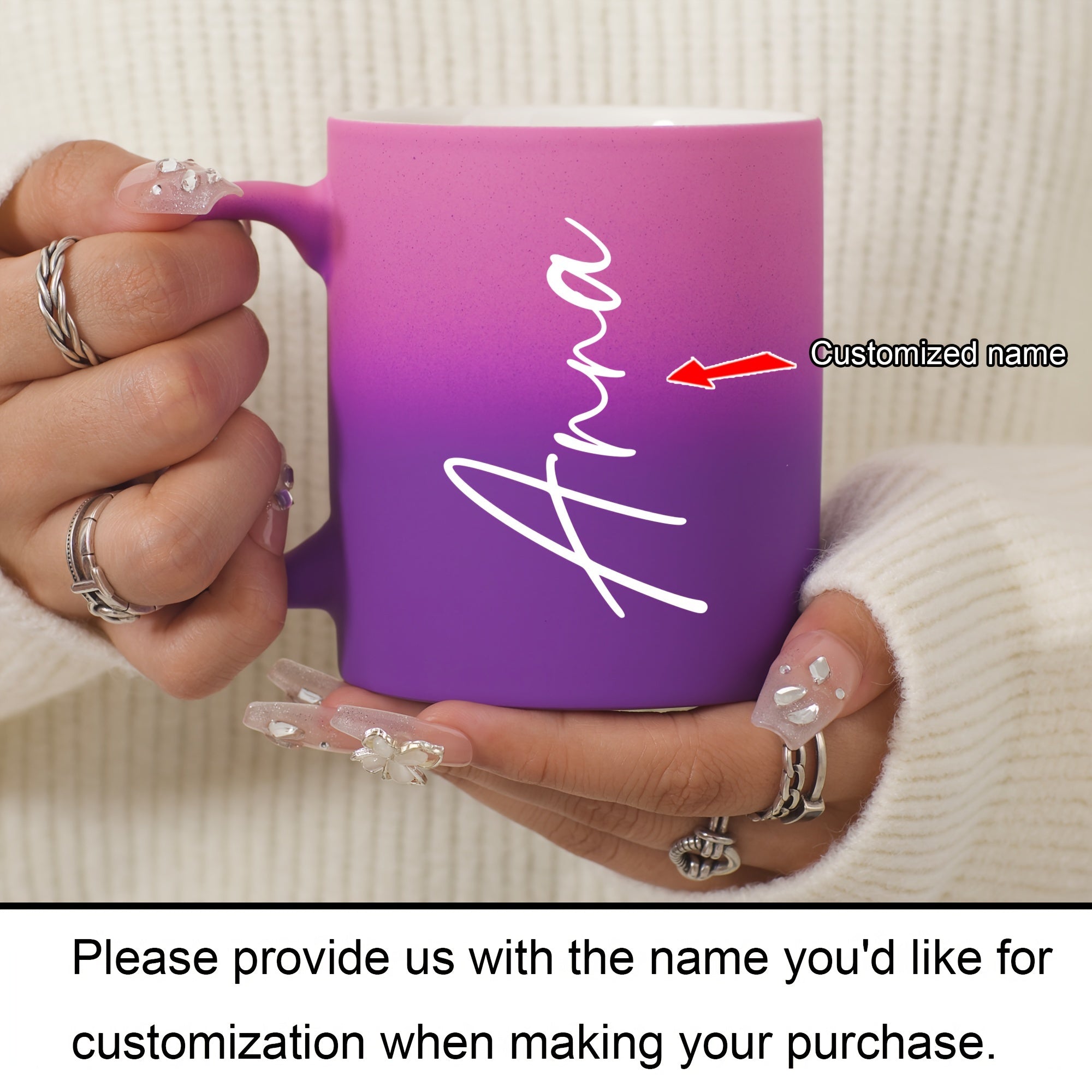 11oz Personalized Ceramic Coffee Mug Dishwasher Safe Microwave Safe Gift for Birthdays and Valentine's Day