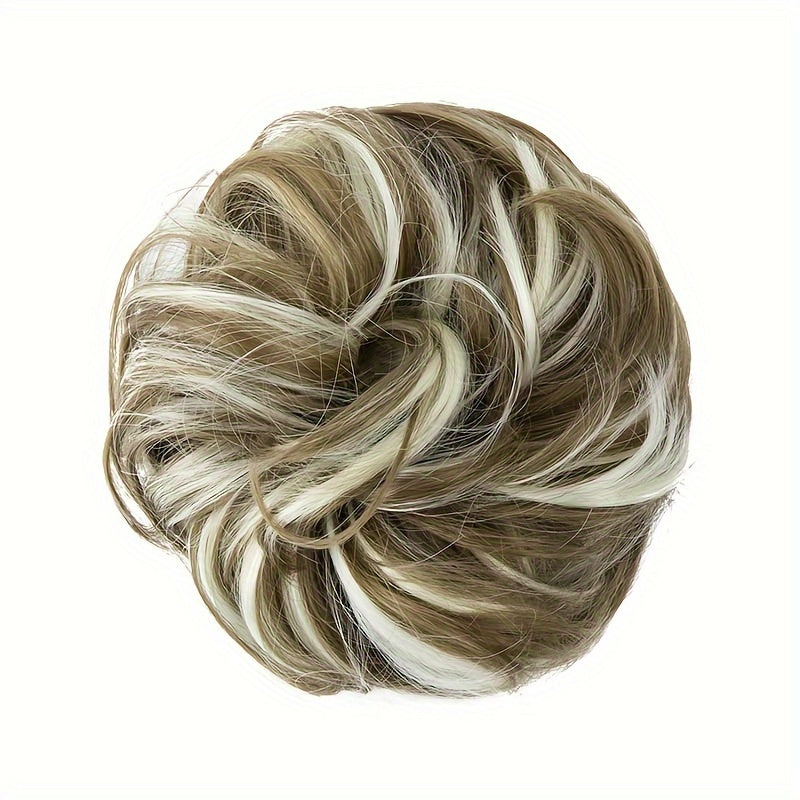 Women High-Temperature Fiber Wig with Sewn PET Hair Tie Elegant Style