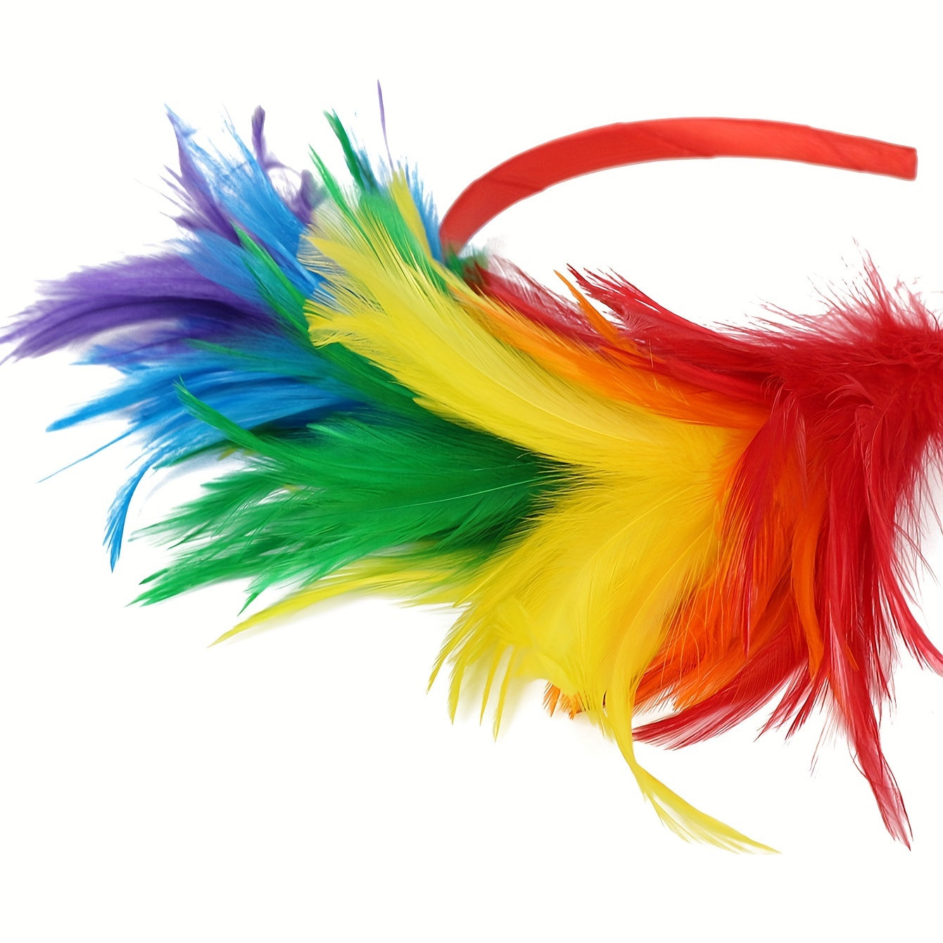 Faux Feather Headband Fascinator for Women Carnival Costume Hair Accessory