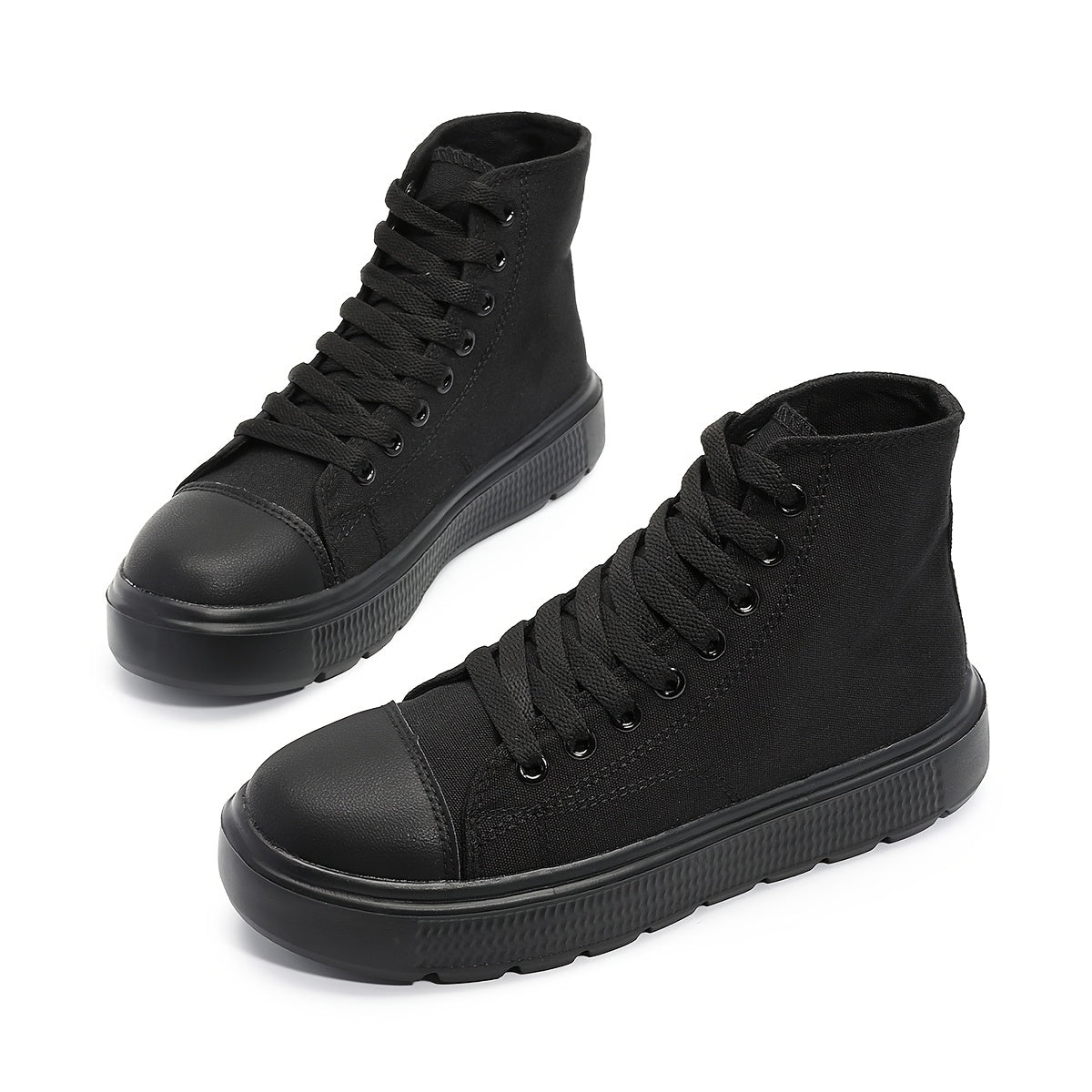 Women's High Top Shoes Thick Sole Casual Lace-Up Platform Flats