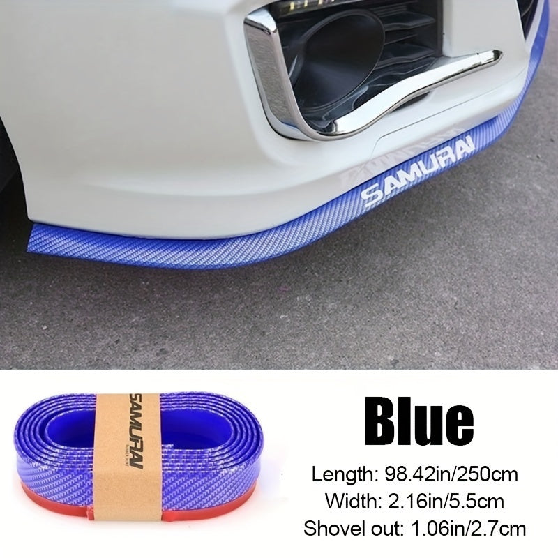 Universal Car Front Lip Spoiler Defender Carbon Fiber Style Bumper Guard