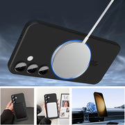 Soft Matte Magnetic Phone Case for Samsung Galaxy S20 FE S21 S22 S23 S24 Ultra Plus Camera Lens Protector