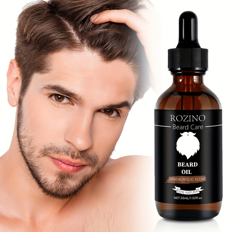 Sandalwood Beard Oil with Glycerin for Moisturizing and Softening Facial Hair