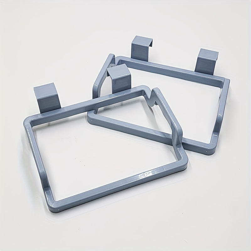 Organizador de bolsas de plástico con gancho para puerta de armario azul, solución de almacenamiento