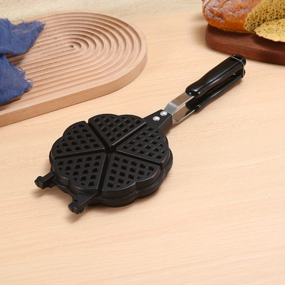 Uy uchun mo'ljallangan, ikki tomonlama panjara bilan ajraladigan tashqi alüminiy vafli tayyorlagich.