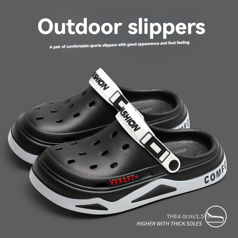 Unisex EVA Slides with Graphic Pattern Soft Sole Breathable Insole Outdoor Wear