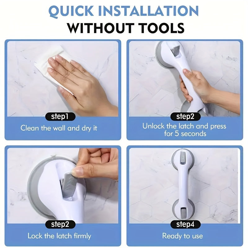 Bathroom Safety Handles with Suction Cups for Elderly and Pregnant Women Modern Plastic Brass