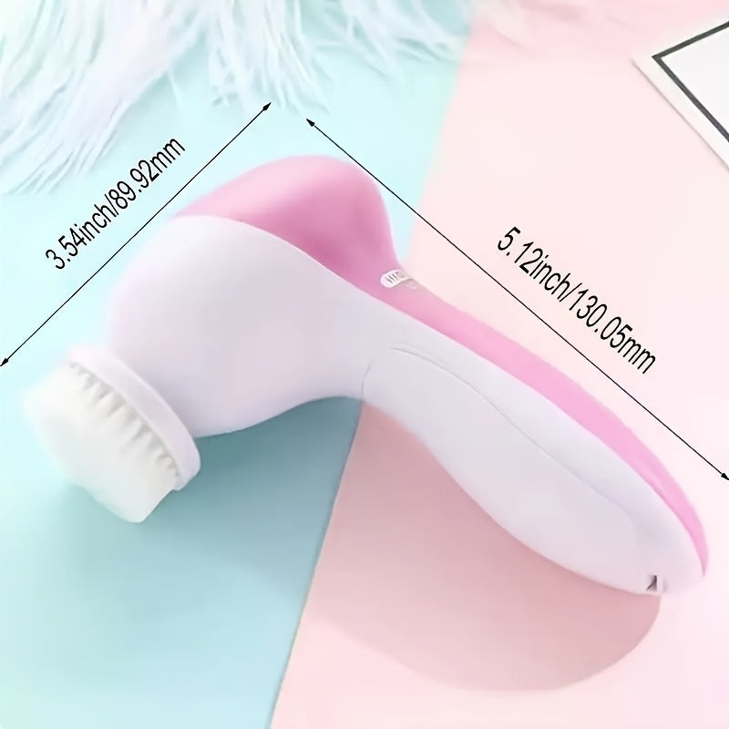 5 funksiyali elektr aylanuvchi go'zallik qurilmasi: yuz tozalagich, yuz yuvish mashinasi, massaj qiluvchi va po'lat tozalagich.