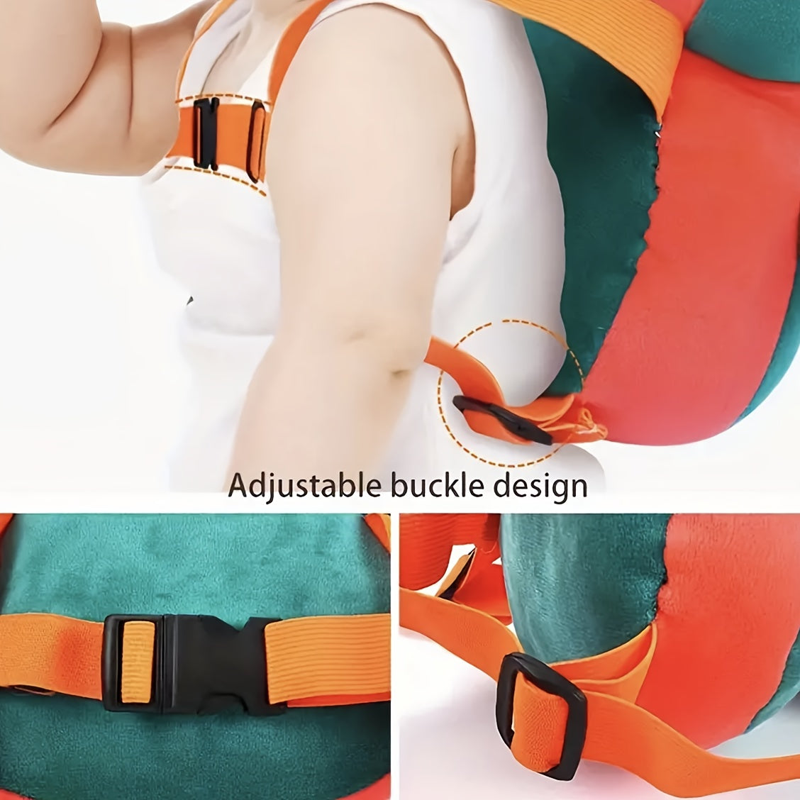 Bola boshini himoyalash yostiqchasi yumshoq plyush bosh himoyachisi bolalar uchun 0+ Qizil Yashil