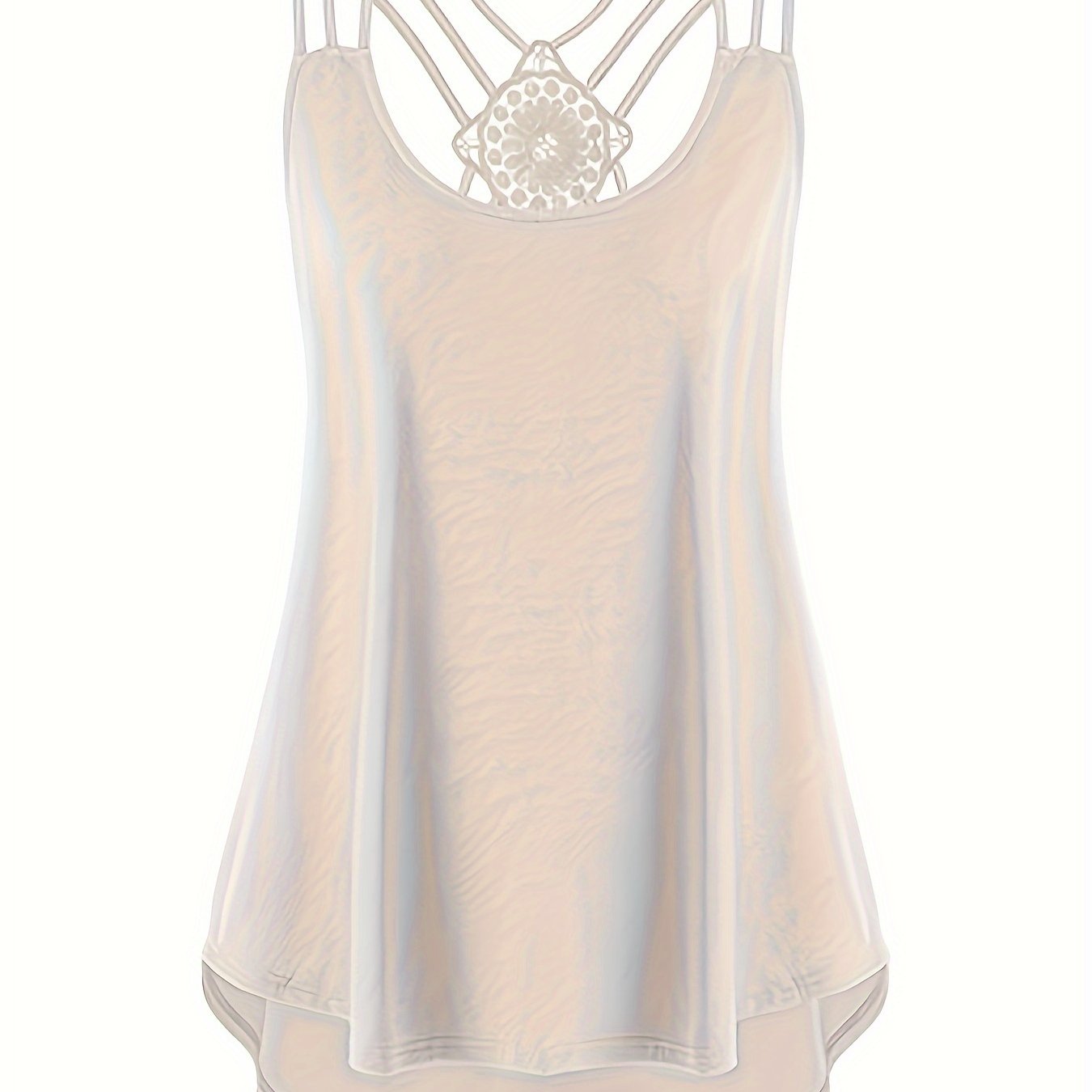 Women's Large Size Lace Suspender Waistcoat Backless Adjustable Straps Casual Chic