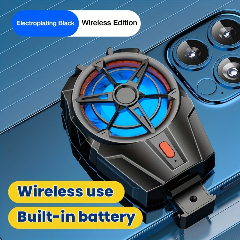 Smartphone Cooling Fan with Rechargeable Lithium-Polymer Battery 3-Speed Adjustable Quiet Operation