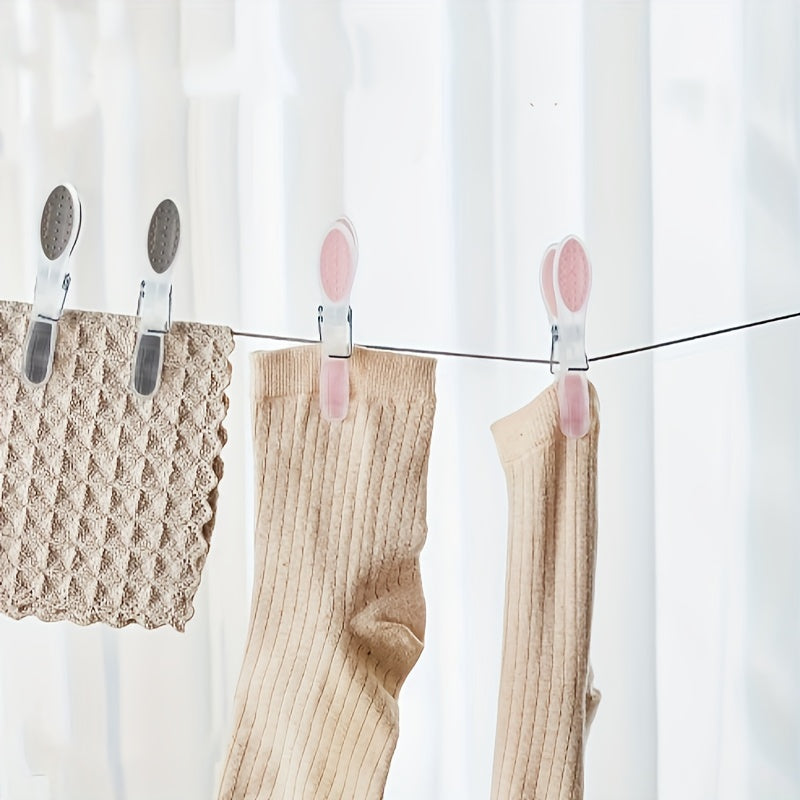 Juego de 30 pinzas de plástico sin costura para secar ropa, accesorios a prueba de viento