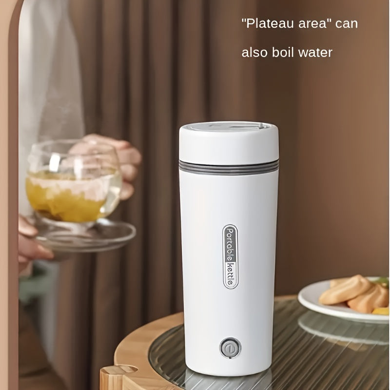 Stainless Steel 350ml Portable Electric Kettle White Leak-Proof Fast Heating Auto Shut-Off