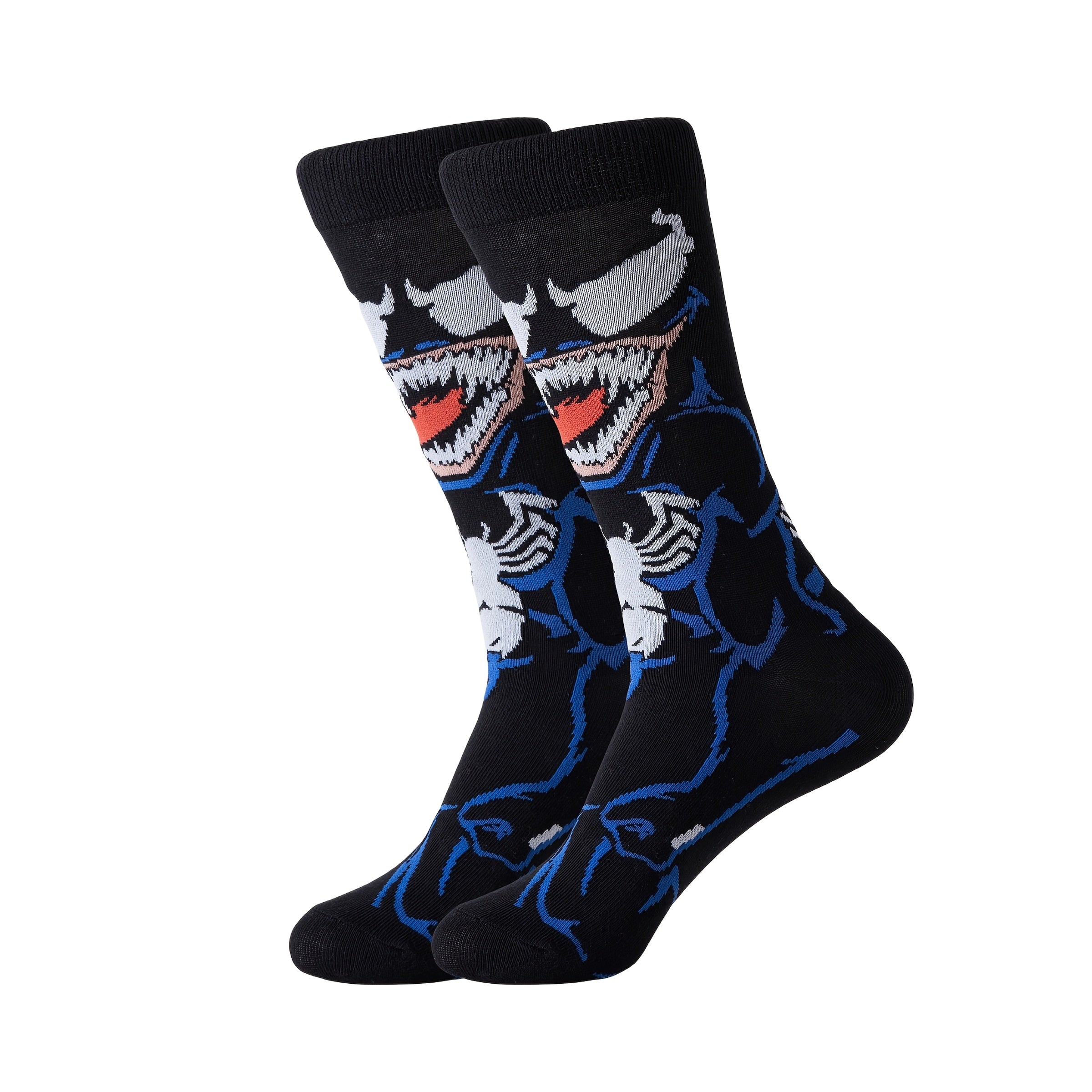 5/10 Pairs Cartoon Graphic Crew Socks Breathable Casual Street Style