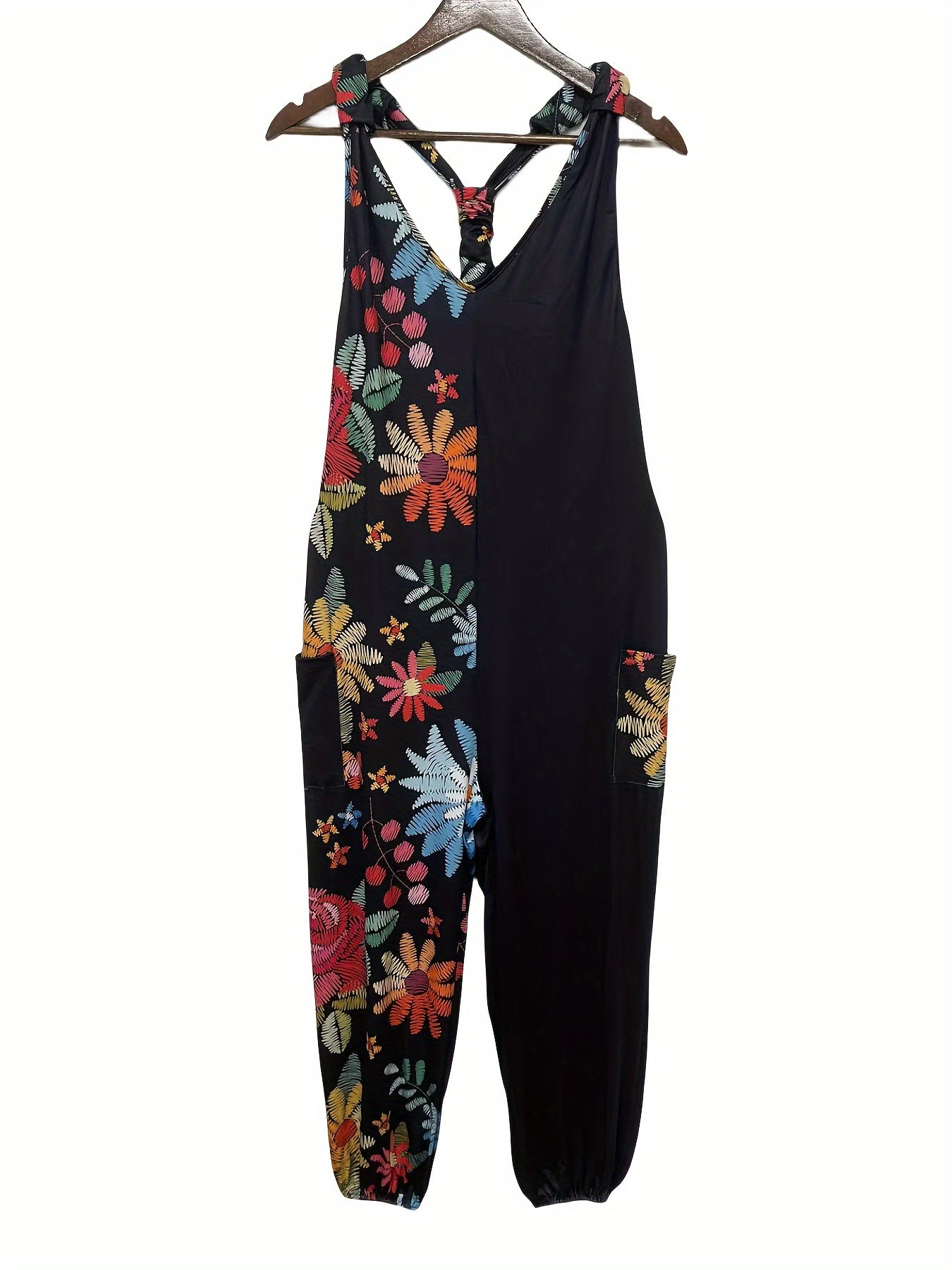 Women's Printed Jumpsuit Lightweight Boho Style Comfortable Fit