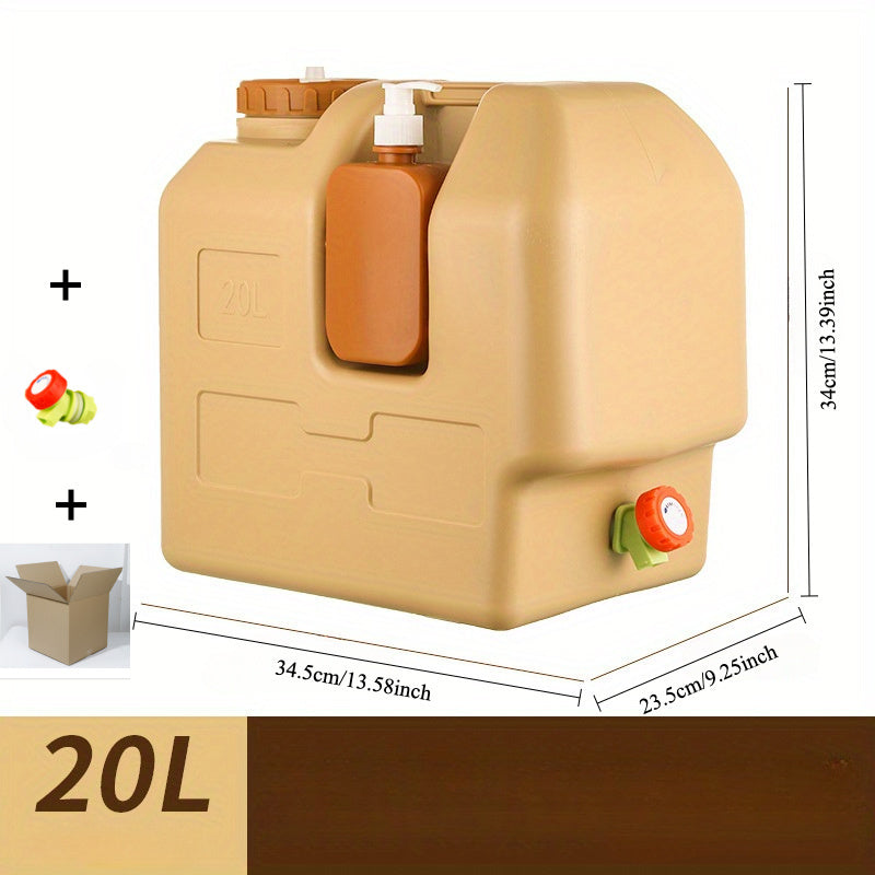 Многофункциональная пластиковая емкость для воды с краном, емкость высокой вместимости для улицы