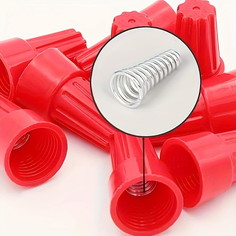 40pcs Electrical Wire Connectors Stainless Steel Spring PVC Flame Retardant Housing