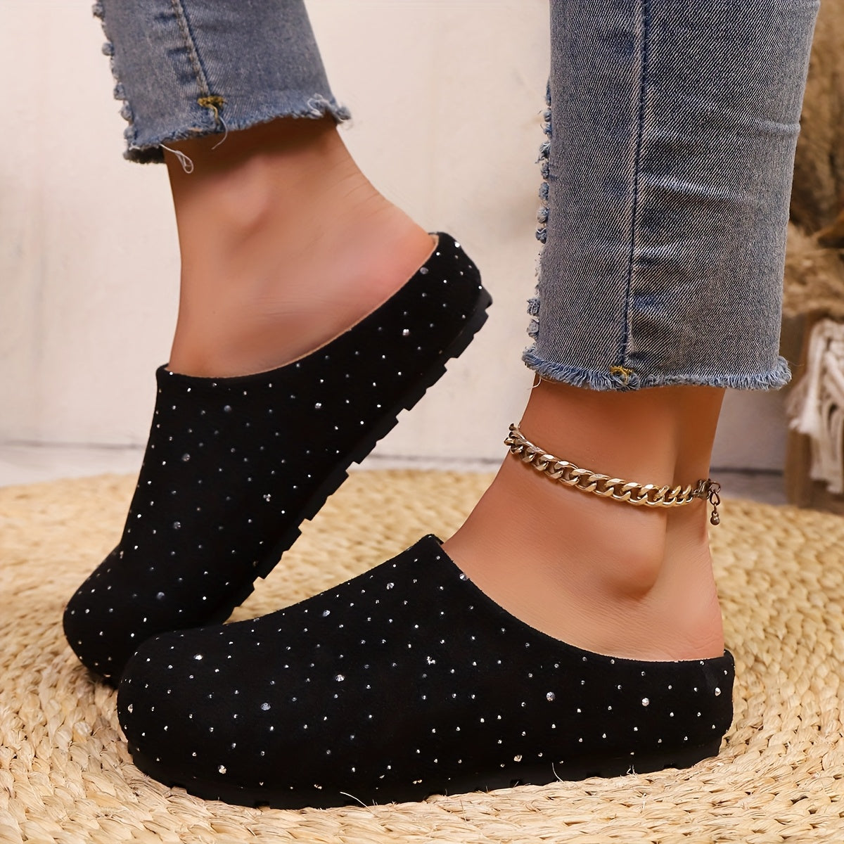 Women's Slip-On Platform Shoes Cushioned Sole Non-Slip Rubber Indoor Outdoor