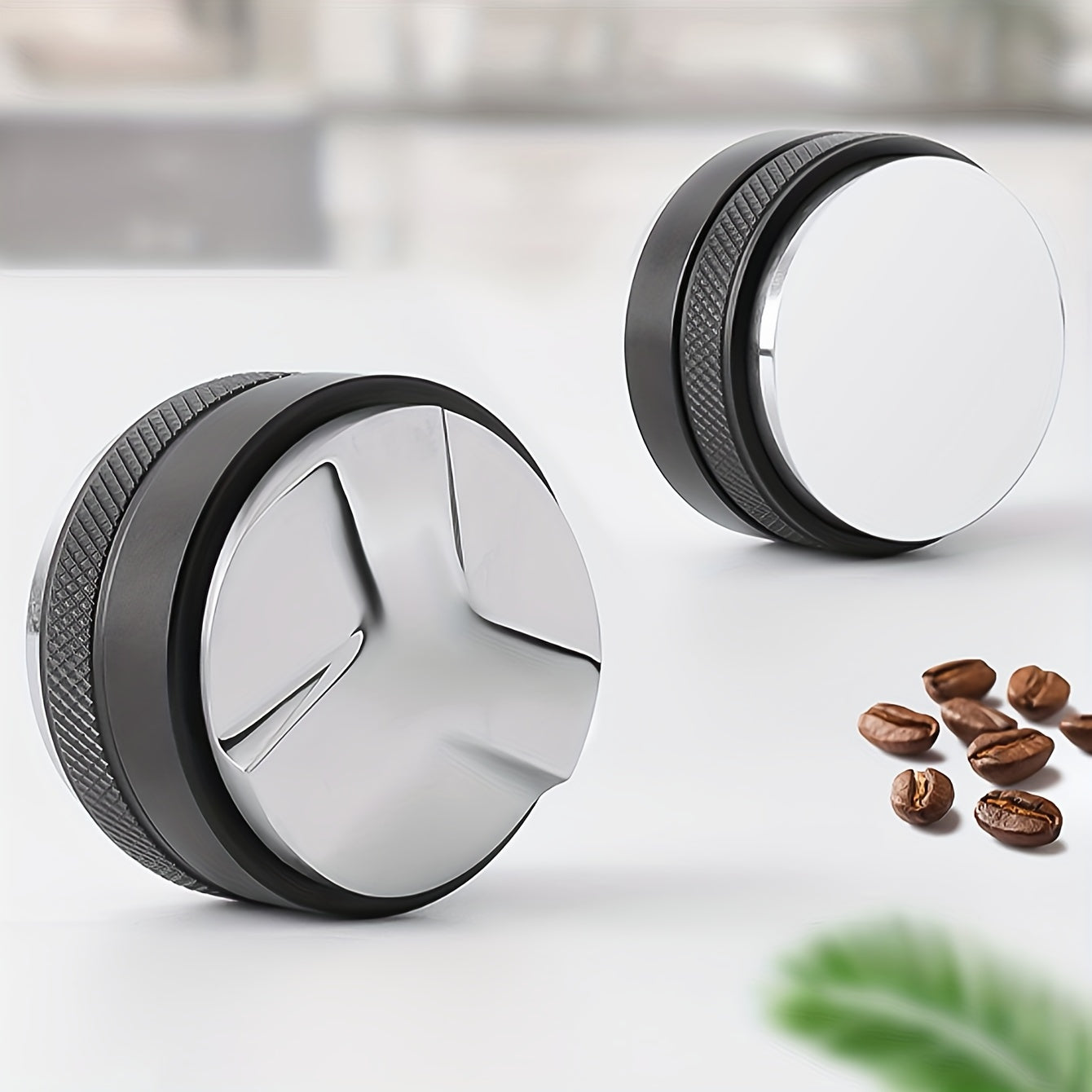 Adjustable Depth Coffee Tamper and Leveler 51/53/58mm for Espresso Machines