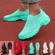 Women's Breathable Slip-On Sneakers with Embroidered Detail and Durable MD Sole