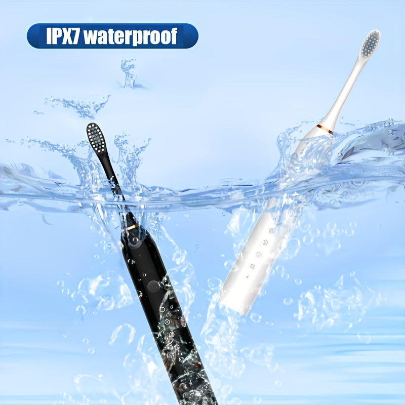 Electric Water Flosser and Sonic Toothbrush Set for Adults with 4 Brush Heads